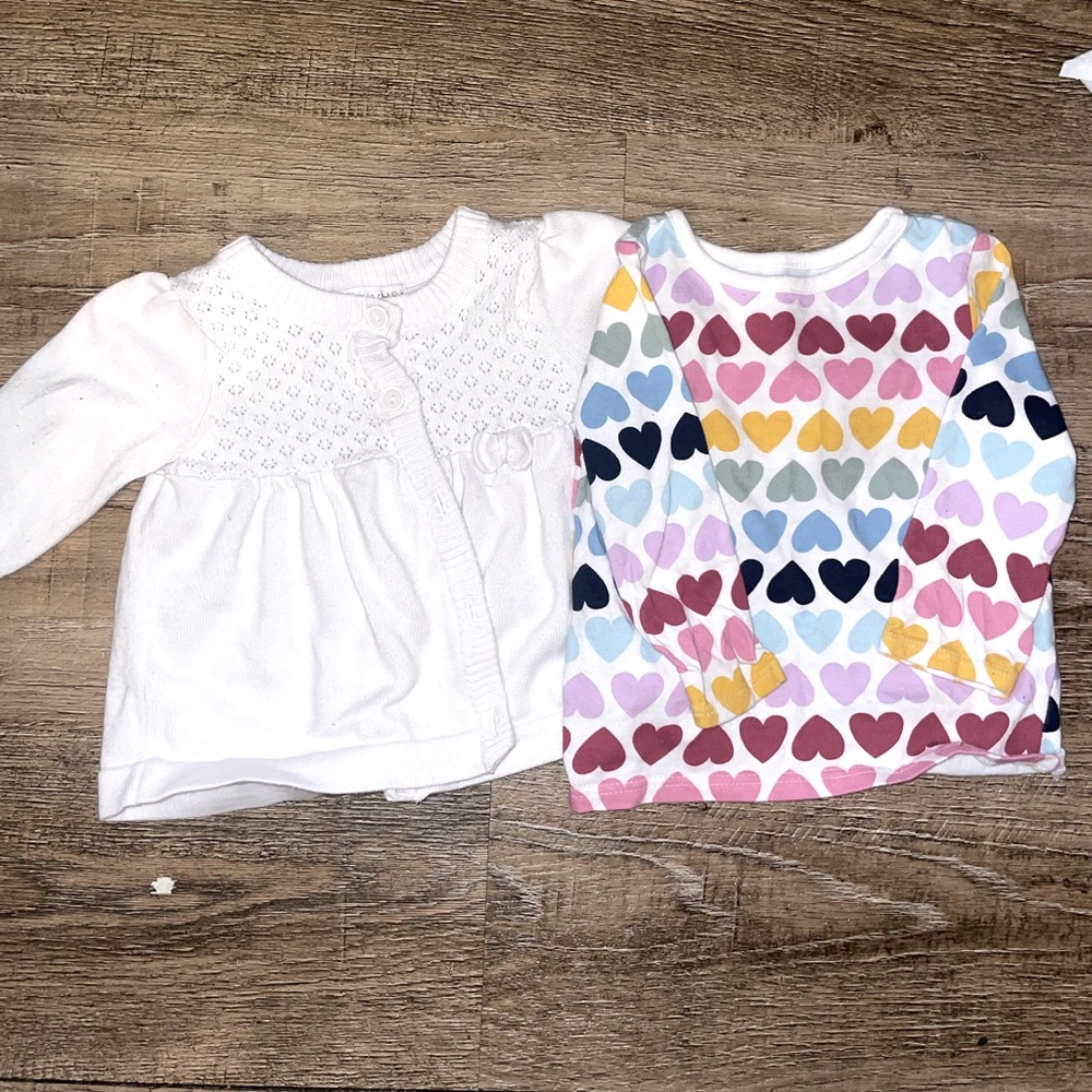 3-6 month long sleeve shirts